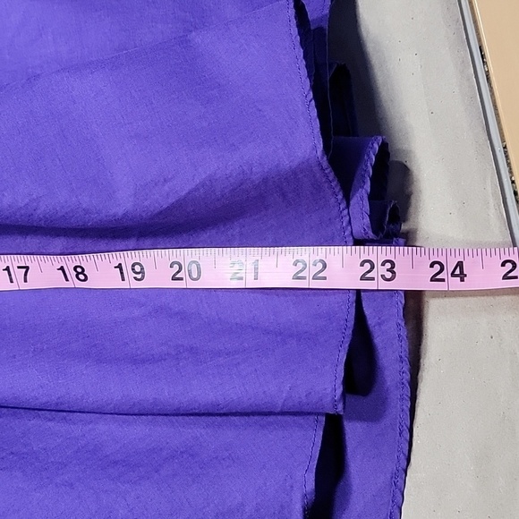 J. Crew Size 0 Purple 100% Cotton Lined Full Skirt, Midi Length, Exc. Used Cond. - Picture 8 of 11